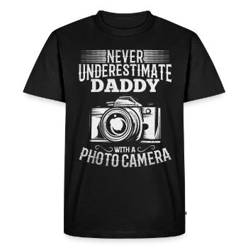 Never underestimate Dad with a - Men's Premium Organic T-Shirt - black - Front - Nico (187cm)