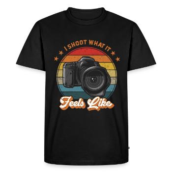Les amateurs de photographie je photographie comme il se doit - T-shirt Premium bio Homme - noir - Devant - Nico (187cm)