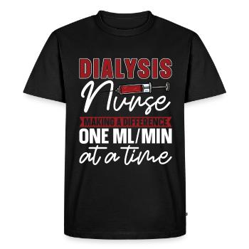 Dialyse Technicien en dialyse Cadeau en néphrologie - T-shirt Premium bio Homme - noir - Devant - Nico (187cm)