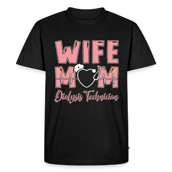 Technicien en dialyse Néphrologie Dialyse Cadeau - T-shirt Premium bio Homme - noir - Devant - Nico (187cm)