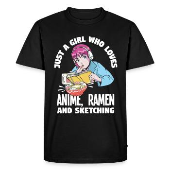 Drôle de cadeau d’anime - T-shirt Premium bio Homme - noir - Devant - Nico (187cm)
