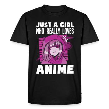 Drôle de cadeau d’anime - T-shirt Premium bio Homme - noir - Devant - Nico (187cm)