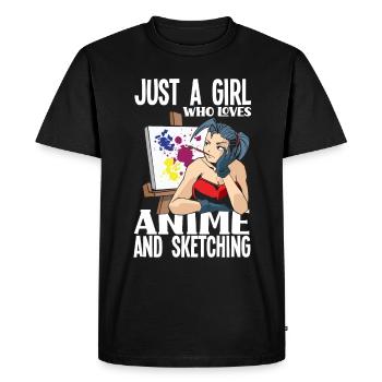 Drôle de cadeau d’anime - T-shirt Premium bio Homme - noir - Devant - Nico (187cm)
