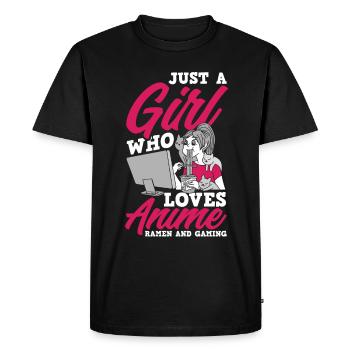 Drôle de cadeau d’anime - T-shirt Premium bio Homme - noir - Devant - Nico (187cm)