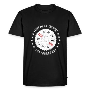 Photographie Photographie - Croyez-moi, je suis - T-shirt Premium bio Homme - noir - Devant - Nico (187cm)