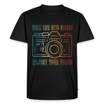 When life becomes blurry, fit your - Men's Premium Organic T-Shirt - black - Front - Nico (187cm)