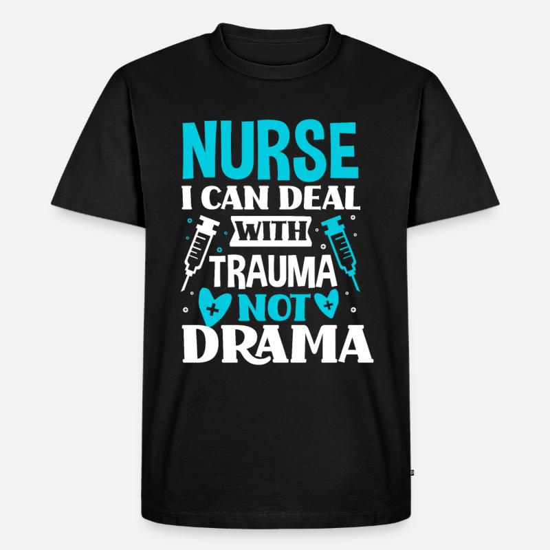 Krankenschwester Pfleger Krankenpfleger - Männer Premium Bio T-Shirt - Schwarz