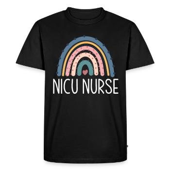 Infirmière infirmière - T-shirt Premium bio Homme - noir - Devant - Nico (187cm)