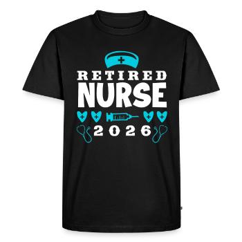 Infirmière Infirmière Pension d’infirmière - T-shirt Premium bio Homme - noir - Devant - Nico (187cm)