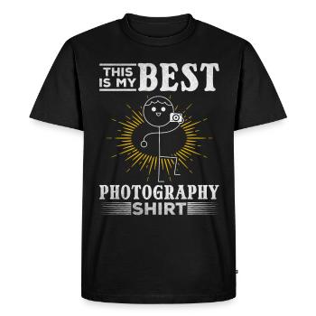 Photo: C’est mon meilleur - T-shirt Premium bio Homme - noir - Devant - Nico (187cm)