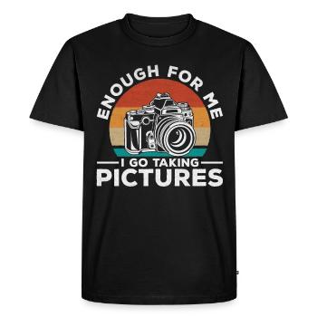 Photo - Enough for me I go take photos - Men's Premium Organic T-Shirt - black - Front - Nico (187cm)