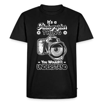 C’est une chose avec la photographie que vous - T-shirt Premium bio Homme - noir - Devant - Nico (187cm)