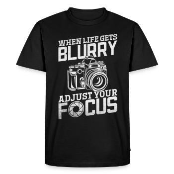 When life becomes blurry, fit your - Men's Premium Organic T-Shirt - black - Front - Nico (187cm)