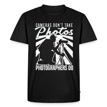 Les appareils photo ne prennent pas de photos Photographes - T-shirt Premium bio Homme - noir - Devant - Nico (187cm)