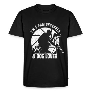 Amoureux de la photographie Je suis photographe & - T-shirt Premium bio Homme - noir - Devant - Nico (187cm)