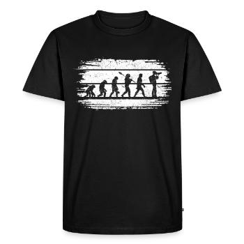 Photo Caméra Photographe Evolution Photographie - T-shirt Premium bio Homme - noir - Devant - Nico (187cm)
