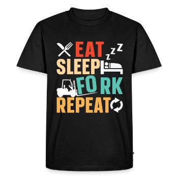 Forklift Driver Forklift Cool Forklift Gift - Men's Premium Organic T-Shirt - black - Front - Nico (187cm)