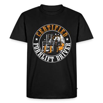 Forklift Driver Forklift Cool Forklift Gift - Men's Premium Organic T-Shirt - black - Front - Nico (187cm)