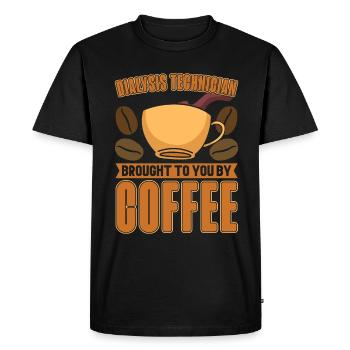 Technicien en dialyse Néphrologie Café Cadeau - T-shirt Premium bio Homme - noir - Devant - Nico (187cm)