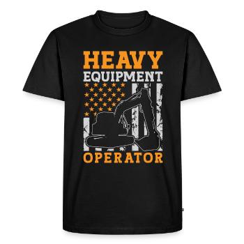 Excavatrices Excavatrices Chauffeurs Ouvriers de la construction Excavatrices Cadeau - T-shirt Premium bio Homme - noir - Devant - Nico (187cm)
