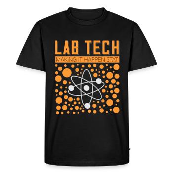Laboratory Technician Lab Tech Science Gift - Men's Premium Organic T-Shirt - black - Front - Nico (187cm)