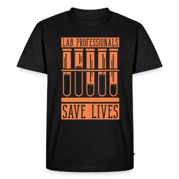 Laboratory Technician Science Lab Tech Gift - Men's Premium Organic T-Shirt - black - Front - Nico (187cm)