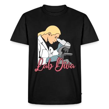 Laboratory Technician Lab Diva Science Gift - Men's Premium Organic T-Shirt - black - Front - Nico (187cm)