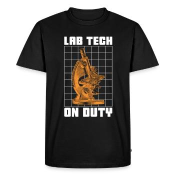 Laboratory Technician Science Lab Tech Gift - Men's Premium Organic T-Shirt - black - Front - Nico (187cm)