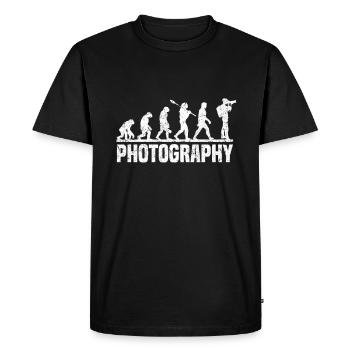 Photographie Evolution Photographe Evolution Photo - T-shirt Premium bio Homme - noir - Devant - Nico (187cm)