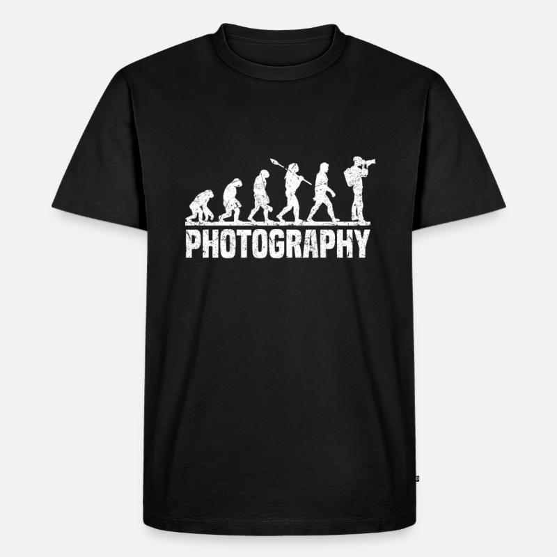 Fotografie Evolution Fotograf Evolution Foto - Männer Premium Bio T-Shirt - Schwarz