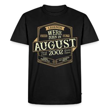 August 2002 Birthday Man - Men's Premium Organic T-Shirt - black - Front - Nico (187cm)