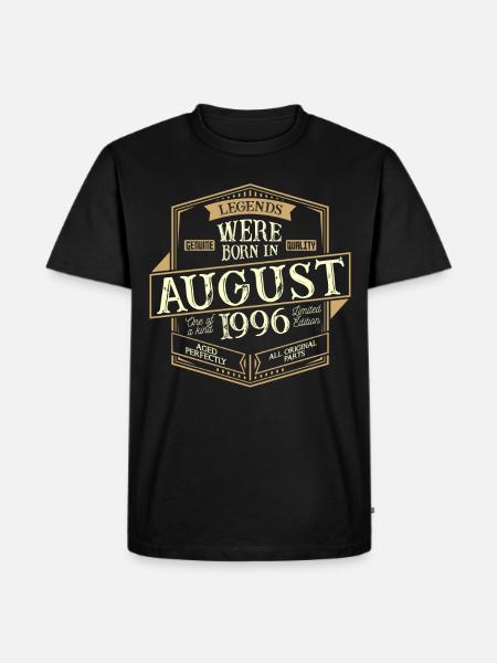 August 1996 Birthday Man - Men's Premium Organic T-Shirt - black