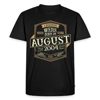 August 2004 Birthday Man - Men's Premium Organic T-Shirt - black - Front - Nico (187cm)