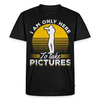 Photographe Je ne suis là que pour prendre des photos - T-shirt Premium bio Homme - noir - Devant - Nico (187cm)