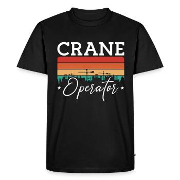 Grutier Ouvrier de la construction Travail Grutier Cadeau - T-shirt Premium bio Homme - noir - Devant - Nico (187cm)