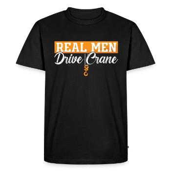 Construction Worker Crane Crane Driver Crane Operator Gift - Men's Premium Organic T-Shirt - black - Front - Nico (187cm)
