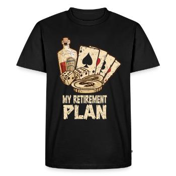 Retirement provision for poker players at poker - Men's Premium Organic T-Shirt - black - Front - Nico (187cm)
