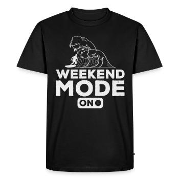 Surf Surf Mode Week-end sur les sports nautiques - T-shirt Premium bio Homme - noir - Devant - Nico (187cm)