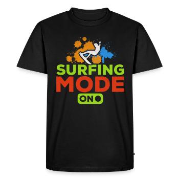 Water Sports Water surfer Surf mode on surfboard - Men's Premium Organic T-Shirt - black - Front - Nico (187cm)