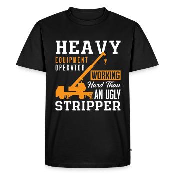 Construction Crane Driver Crane Operator Construction Worker Gift - Men's Premium Organic T-Shirt - black - Front - Nico (187cm)