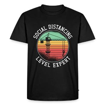 Construction Worker Construction Crane Operator Crane Driver Gift - Men's Premium Organic T-Shirt - black - Front - Nico (187cm)