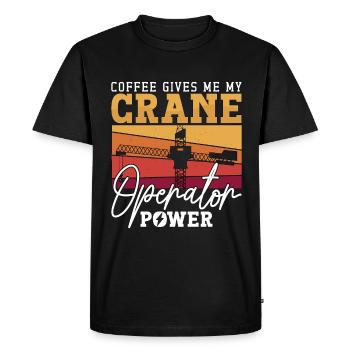 Crane Operator Construction Crane Operator Construction Worker Gift - Men's Premium Organic T-Shirt - black - Front - Nico (187cm)