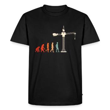 Construction Worker Construction Crane Operator Crane Driver Gift - Men's Premium Organic T-Shirt - black - Front - Nico (187cm)