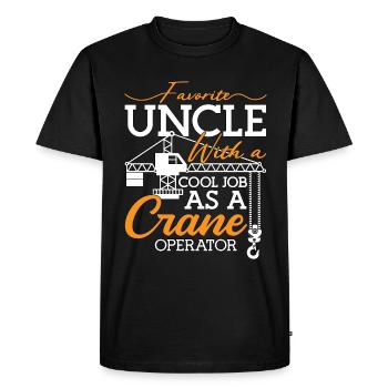 Grutier Ouvrier de la construction Grutier Cadeau de travail - T-shirt Premium bio Homme - noir - Devant - Nico (187cm)
