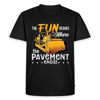 Excavatrice Bulldozer Bulldozer Bulldozer Travailleur de la construction Cadeau - T-shirt Premium bio Homme - noir - Devant - Nico (187cm)