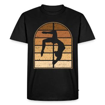 Pole Dance Danseuse Acrobatique Pole Dancer - T-shirt Premium bio Homme - noir - Devant - Nico (187cm)