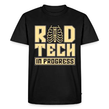 Technicien en radiologie Technicien en radiologie Cadeau de médecin en radiologie - T-shirt Premium bio Homme - noir - Devant - Nico (187cm)