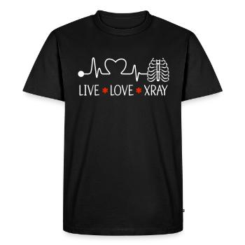 Technicien en radiologie En radiologie Médecin en radiologie Cadeau - T-shirt Premium bio Homme - noir - Devant - Nico (187cm)