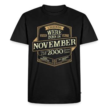 November 2000 Birthday Man - Men's Premium Organic T-Shirt - black - Front - Nico (187cm)