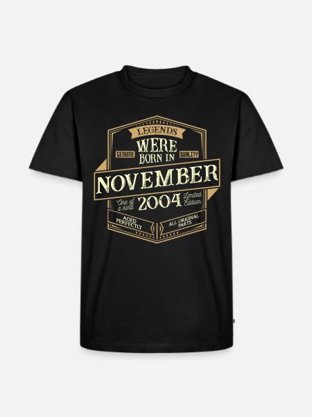 November 2004 Birthday Man - Men's Premium Organic T-Shirt - black